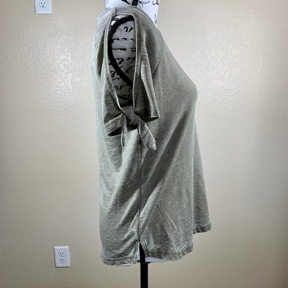 Anthropologie Jane and Delancey green top cold shoulder top size S - Picture 13 of 16